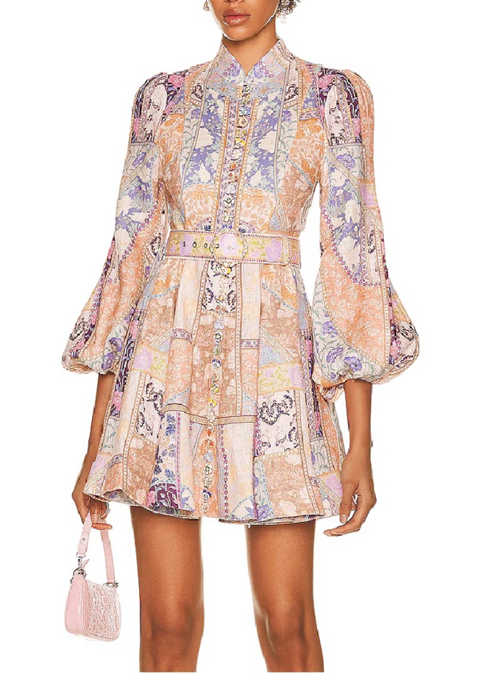 Zimmermann Kaleidoscope Mini dress, SZ 3, in multi floral swirl